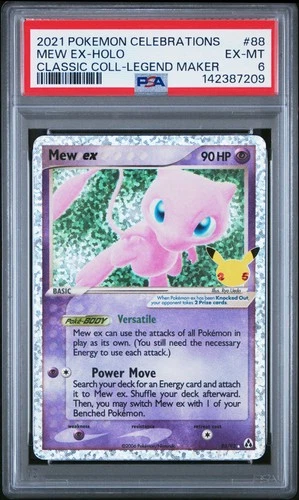 2021 POKEMON CELEBRATIONS CLASSIC COLLECTION #88 MEW EX-HOLO PSA 6