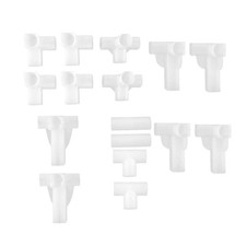 Shoe Rack Connector Parts 16mm Inner Diameter for Repair Wardrobe 16Pcs