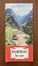 1964 Norway Road Map With Ferry Times & Prices