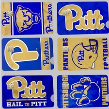 Pittsburgh Panthers Debit Card Skin 6 Pack Pitt NCAA Football Card Sticker