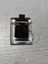 9ct Yellow Gold Handcrafted Rope Ring Band Size T