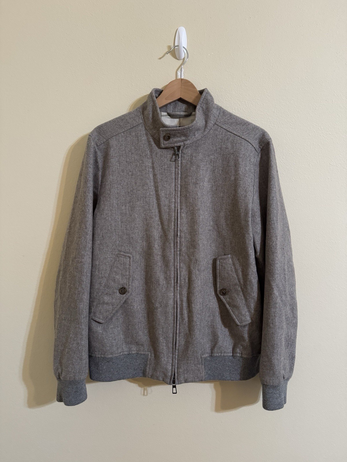Loro Piana 100% Cashmere Storm System Jacket Grey Small