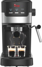1100W Espresso- en Cappuccino-koffiezetapparaat met 2 FILTERS voor gemalen koffi