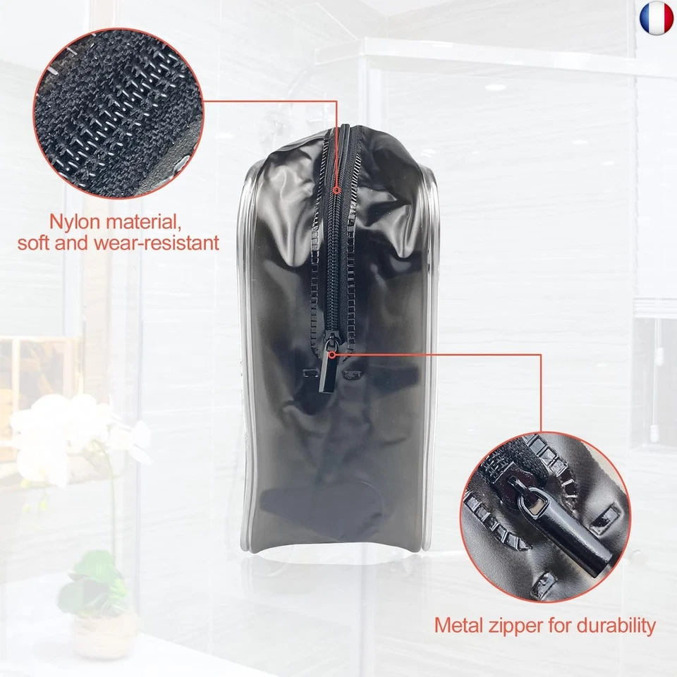 Trousse de Toilette Transparente - 2 Sacs d'avion Transparents - Trousse de - Photo 3/4