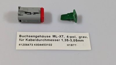 100x MOLEX Buchsengehäuse ML-XT, 4-pol, grau, für 1,35-3,05mm² + Verriegelung
