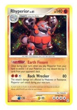 pokemon card rhyperior Platinum Rising Rivals Single Rare GL 32/111 095/189 / Ultra Rare Card Type / HP / Stage Rhyperior #12 Prices | Pokemon