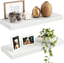 Fixwal Floating Shelves for Wall, 15.7" Wood Wall Mounted Shelves for Living Roo