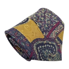 Mark Shale Necktie Multicolor Paisley Pattern Men's Silk Neck Tie 58x3.75"