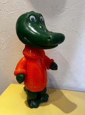 VINTAGE RARE USSR BLOW PLASTIC DOLL Crocodile GENNA OF 1960-70