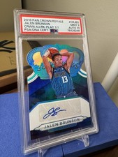 #1/1 2018 Crown Royale Jalen Brunson Platinum Rookie RC PSA 9 Auto 10 1 Of 1