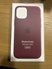 Genuine Apple Silicone Case with MagSafe for iPhone 12 Mini - Plum - New