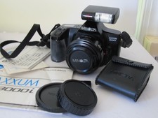 Minolta Maxxum 3000i 50mm f1.7 AF Lens  D 314i Flash Camera Instructions Works