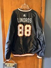 Vintage Eric Lindros Starter Pullover Windbreaker Philadelphia Flyers Jacket