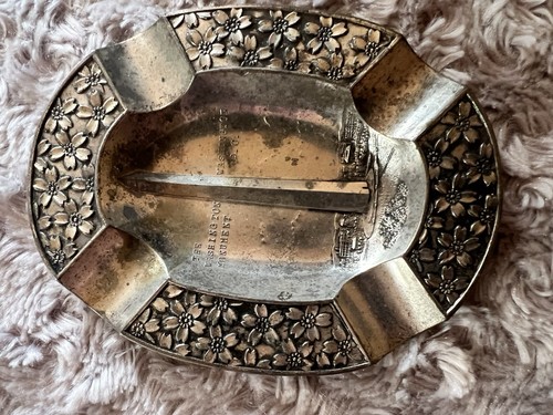 Vintage Washington Monument Souvenir 4.75" Metal Ashtray Occupied Japan