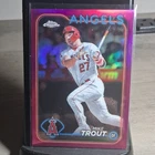 Topps Chrome, Black Gold Mike Trout Angels Card Lot (9) 2024-2025