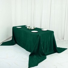 HUNTER GREEN 90"x156" Accordion Crinkle TAFFETA RECTANGULAR TABLECLOTH Party