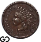 1873 Indian Head Cent Penny, Open-3, Choice XF Better Date