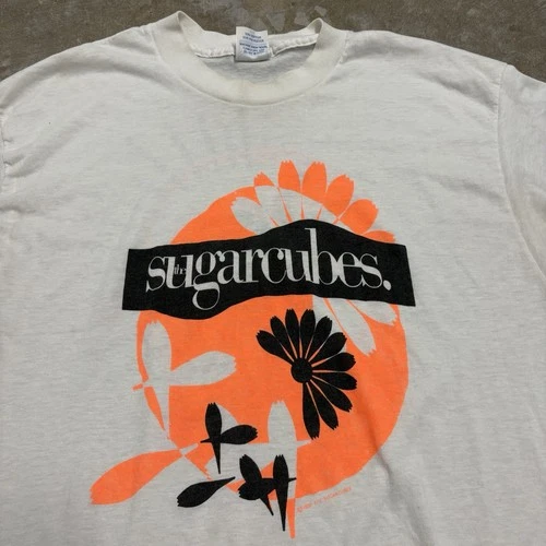 SUGARCUBES BJORK TOUR BAND TEE TAGGED XL 1980s vintage concert t-shirt, vintage, size XL, single stitch, B+ condition