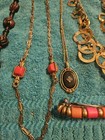 Vintage  Costume Jewelry Lot Necklaces, Earrings And Hair Clip — photo 3