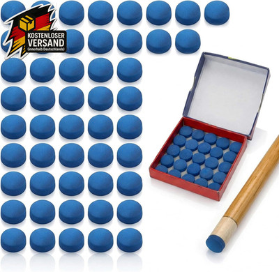 Billard Queue Spitzen Set mit Kreide für Einsteiger und Profis, 50 Stück