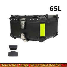 65L Motorrad Alu Top Case Box Aluminium 65 Liter Schwarz 100% Neu