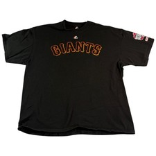 San Francisco Giants Shirt Mens 2XL Black Marco Scutaro #19 Majestic Baseball