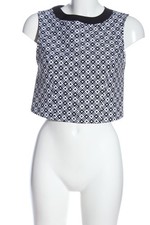 ASOS PETITE Cropped Top Damen Top Gr. DE 38 weiß-schwarz Casual-Look