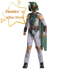 Star Wars Boba Fett Costume Uniform Full Set Halloween Children Cosplay Party