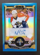 2015-16 OPC Platinum Vincent Trocheck Blue Rainbow Auto #VI Florida Panthers