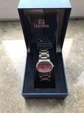 Ladies' Watch Festina F 16124/8 Stainless Steel Strap, Quartz Watch, Pink Dial