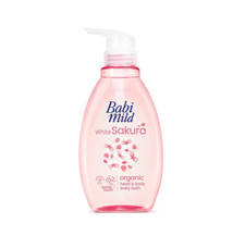 Babi Mild Organic Head Body Baby Bath White Sakura 380 ML