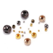 2-8MM Small Smooth Seamed Spacer Beads Silver Plated Round Seamless