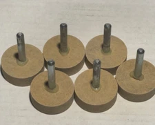 CRATEX Mounted Point: 1/2" Thick, 1/4" Shank Dia, W236, 80 Grit, Medium (6PK)