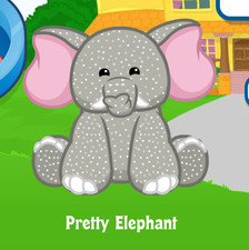 Webkinz Pretty Elephant Virtual PET Adoption Code Only Messaged Webkinz Elephant