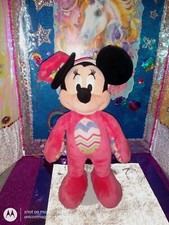   Disney Store Authentic "Minnie Mouse" in Pink Easter Bunny Costume 15" Plush 
