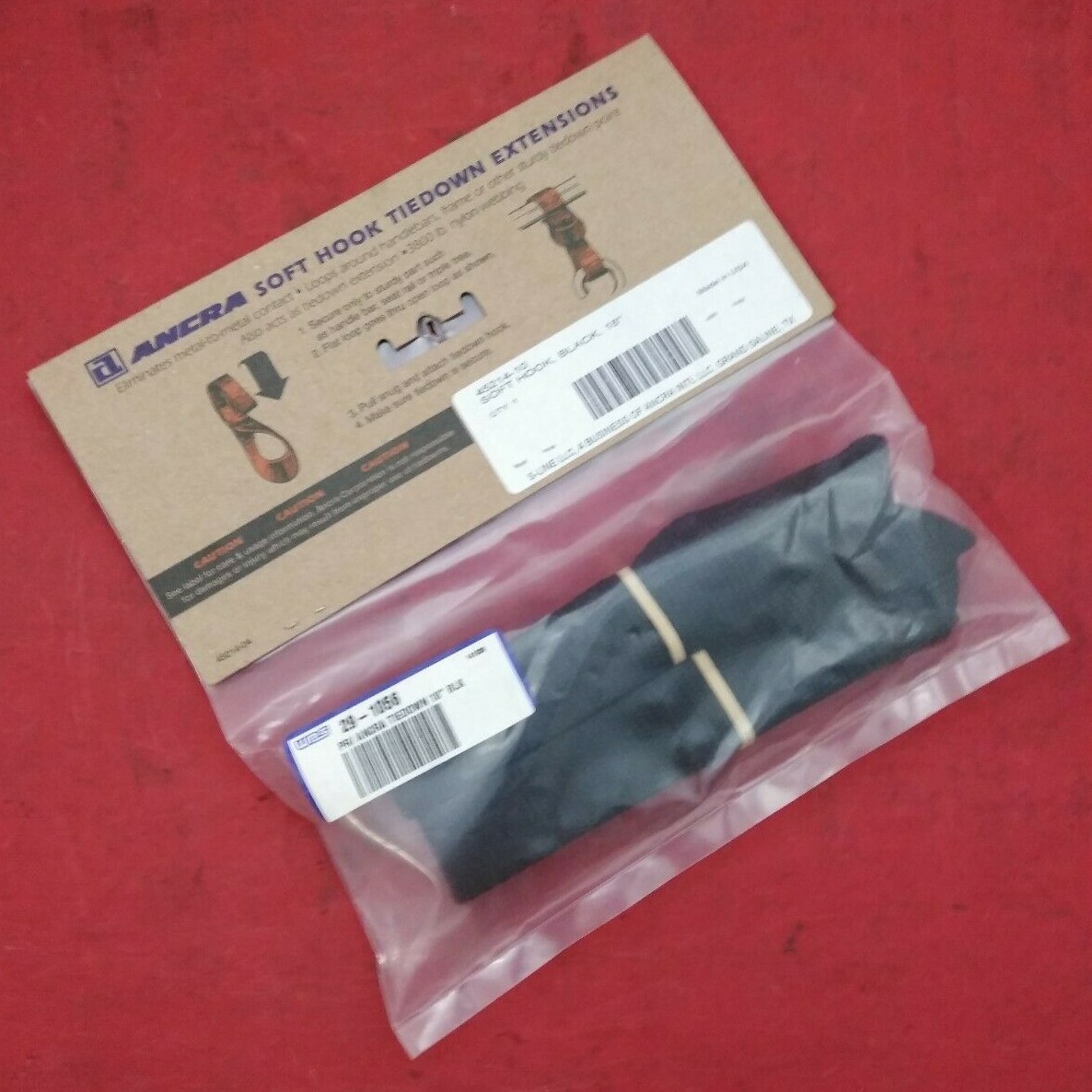 NEW Ancra 29-1056 / 45214-10 Soft Hook Tiedown Assist Extensions / Black / 18"