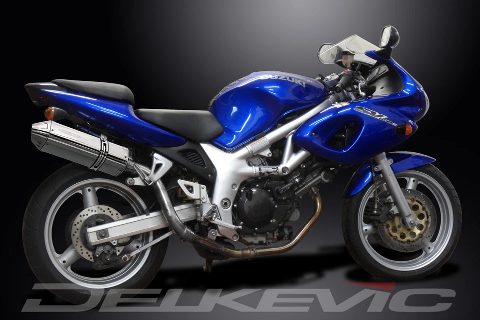 Suzuki SV650 98-02 High Mount Slip On 13" Tri-Oval Stainless Exhaust Muffler Kit - Image 3 of 4