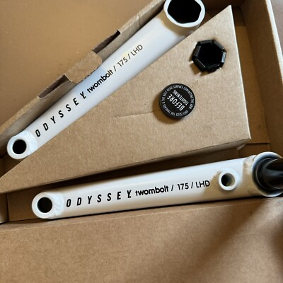 SEHR SELTENE EINGESTELLTE Odyssey BMX Twombolt Kurbeln - weiß - LHD - 175mm