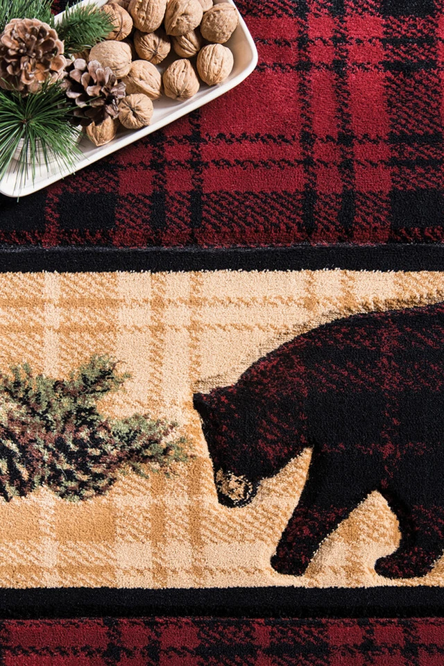 Ковер на часть комнаты United Weavers Red Plaid с подкладкой Bears Southwestern в полоску 2055 40834 - Изображение 3 из 4