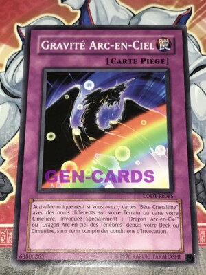 Yu Gi Oh Gravite Regenbogen Karte LODT-FR065x2