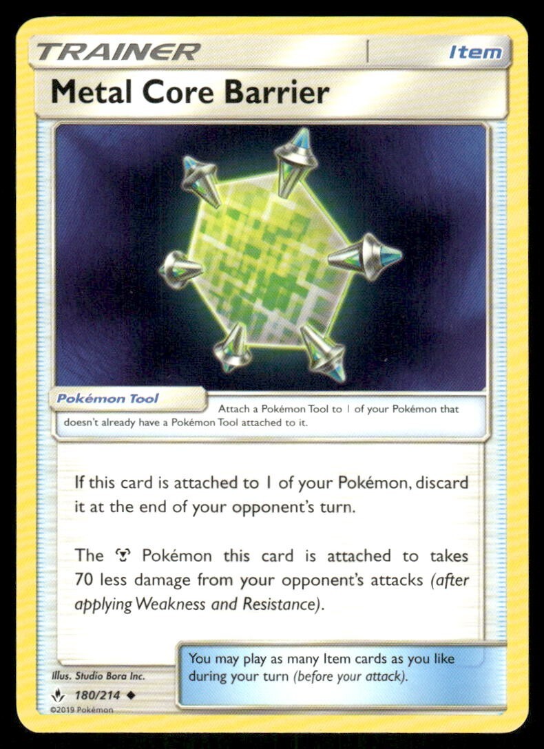 Metal Core Barrier 180/214 Unbroken Bonds Pokemon TCG trading card