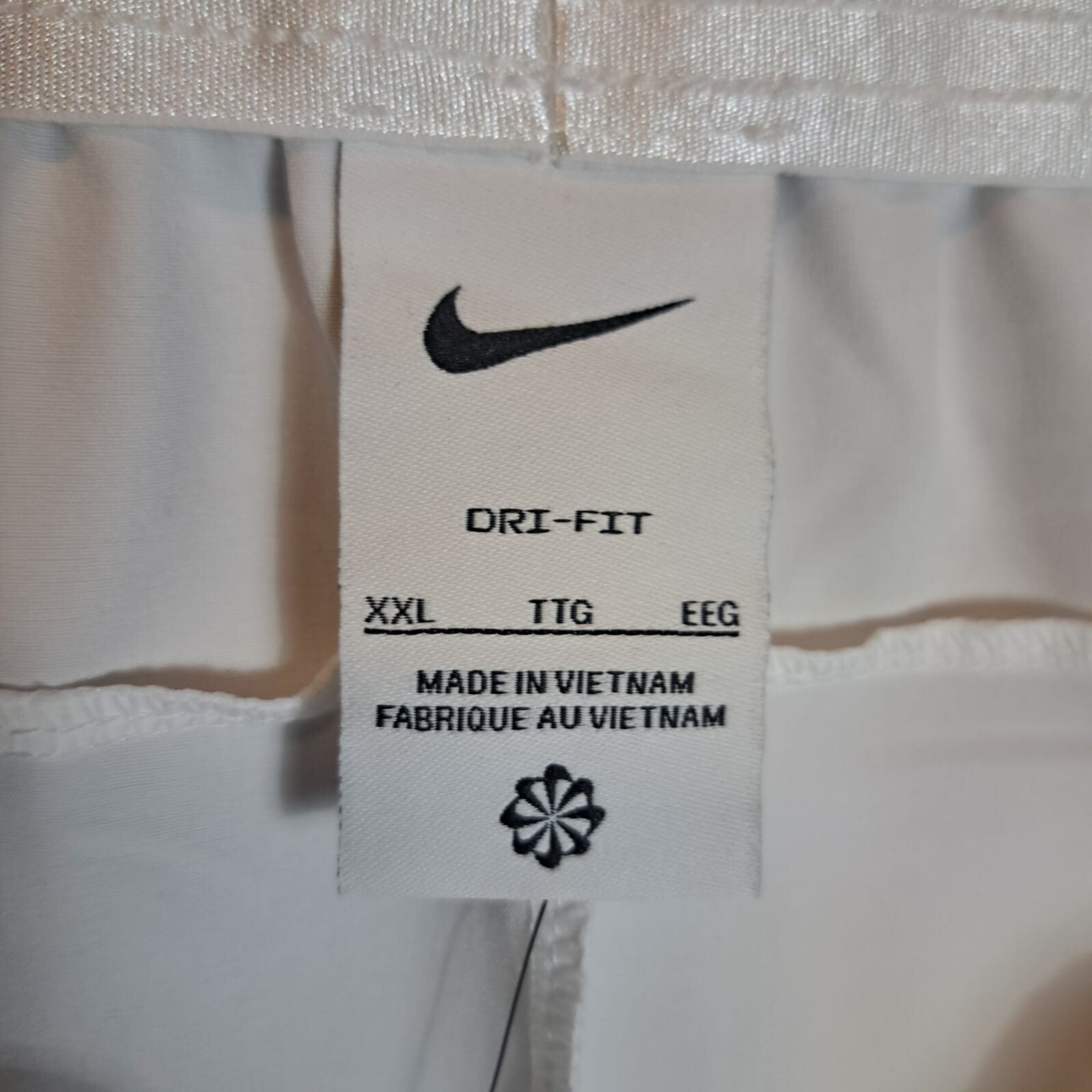 Nike Men Sz XXL Court Dri-Fit Advantage 7” Tennis  Shorts White-Black DD8329-100 thumbnail 10