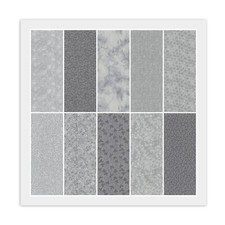Gray  Steel Gray JELLY ROLL: 20 2 1/2" Strips, Quilting 100 Cotton Fabric