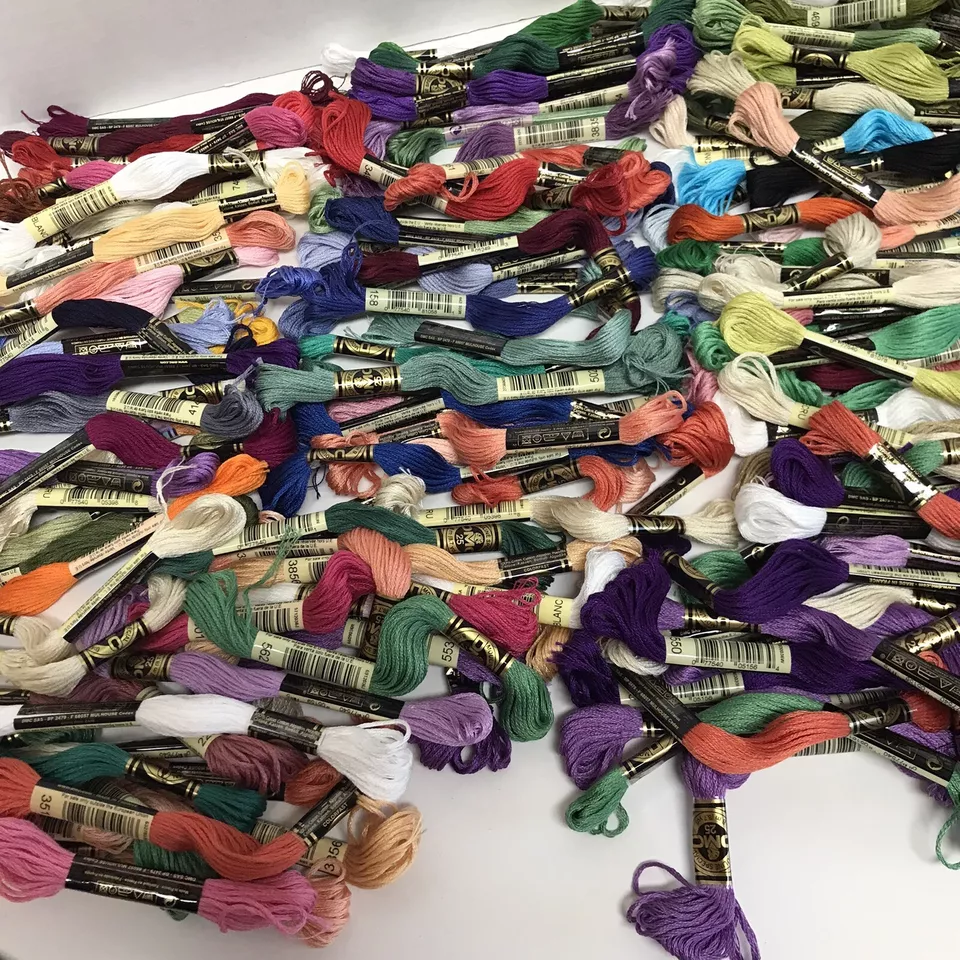DMC Embroidery Floss Thread 100% Cotton  6 Strand Lot of 130 Skeins  - Image 2 of 4