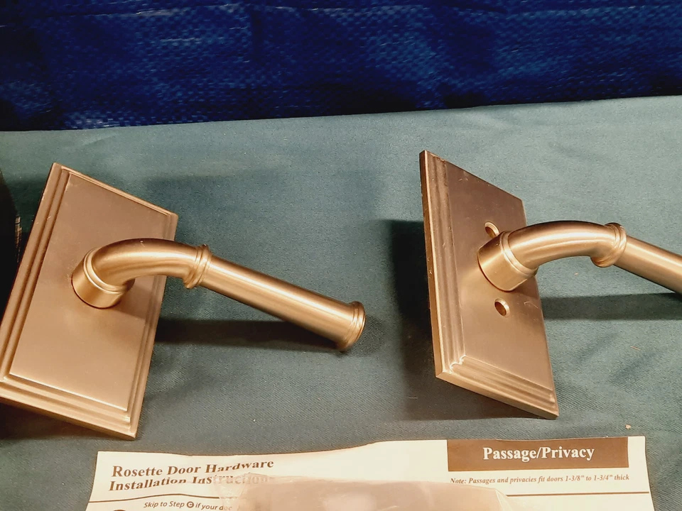 Grandeur 851260 Carre Latón Sólido Juego de Pasaje para Zurdos Níquel Satinado *LEER* Foto 2 de 4