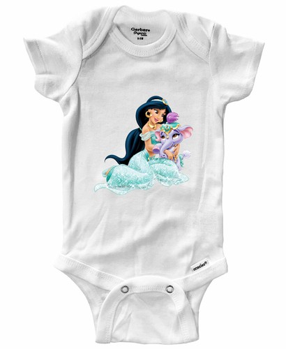 Infant Baby Bodysuit One Piece Gift Print Aladdin Princess Jasmine Ebay