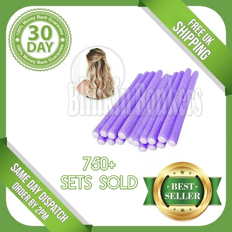16 SLEEP IN BENDY SOFT FOAM BED ROLLERS CURLY HAIR STYLING WAVEY TWIST CURLERS 5056170313704 eBay