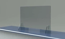 SNEEZE GUARD Large 48" x 30" Acrylic SHIELD for Cashier CHECKOUT COUNTER Desk