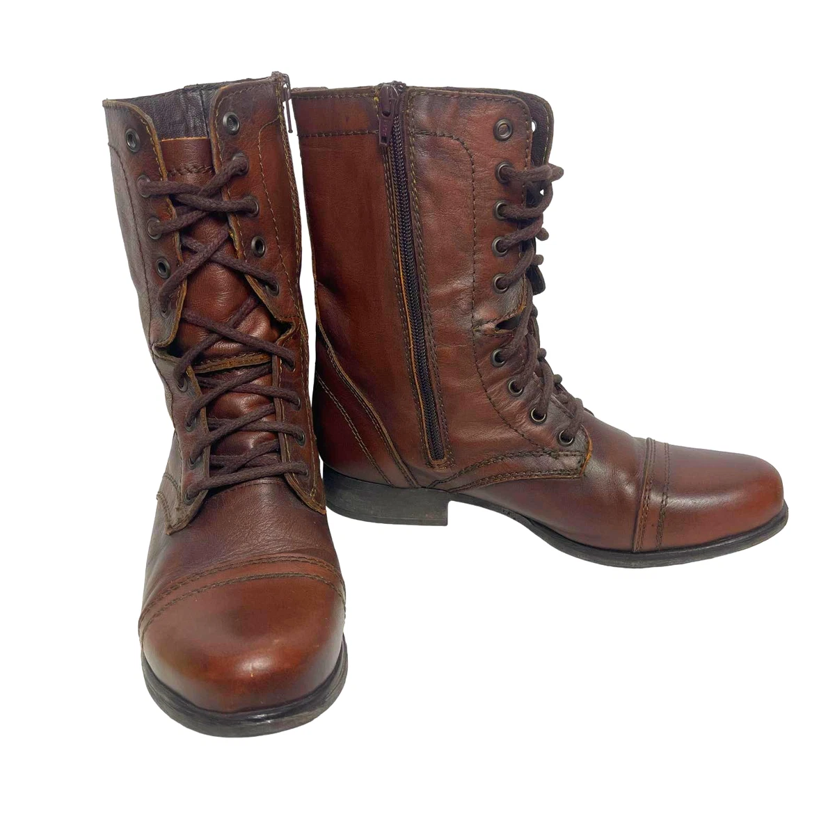 steve madden troopa combat boot brown