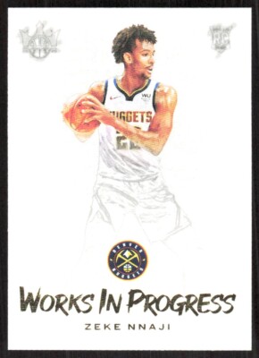 2020-21 8719D Panini Court Kings Works in Progress Zeke Nnaji Rookie Denver